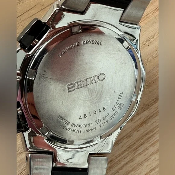 Seiko Coutura Chronograph Rare Vintage Men’s Watch 200M Stainless Bracelet Dial